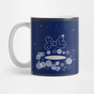 bow, pleasure, lightness, soaring, decor, illustration, shine, stars, beautiful, style, glitter, Mug